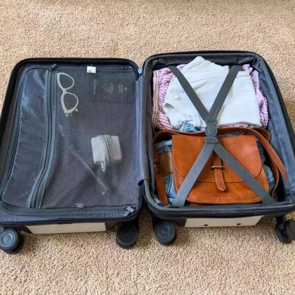 Hardside Carry-On Spinner Suitcase (Beige/Cream) - Picture 4 of 6